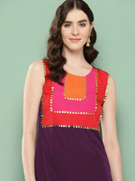Thumbnail for Ahalyaa Women Yoke Design Sequinned Crepe Kurta - Distacart