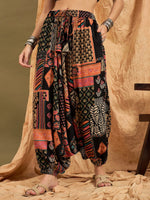 Thumbnail for InWeave Black Multi Ethnic Harem Pant