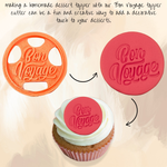 Thumbnail for confect toppers cutters congratulations topper cutter bon voyage