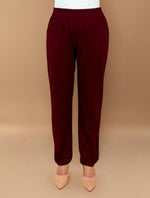 Thumbnail for trueBrowns Maroon Embroidered Woollen Phiran Kurta Set
