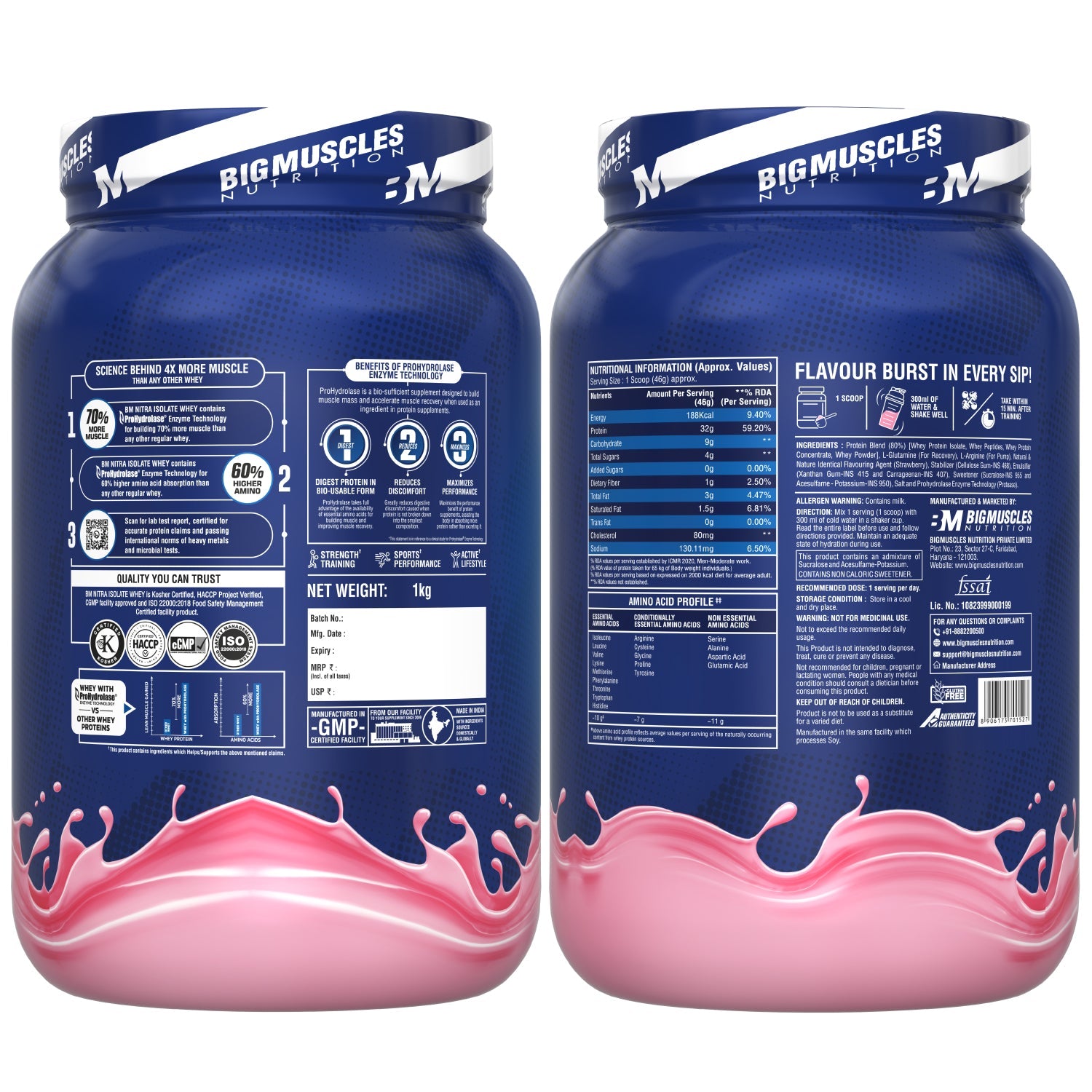 Big Muscles Nutrition Nitra Isolate Whey Protein