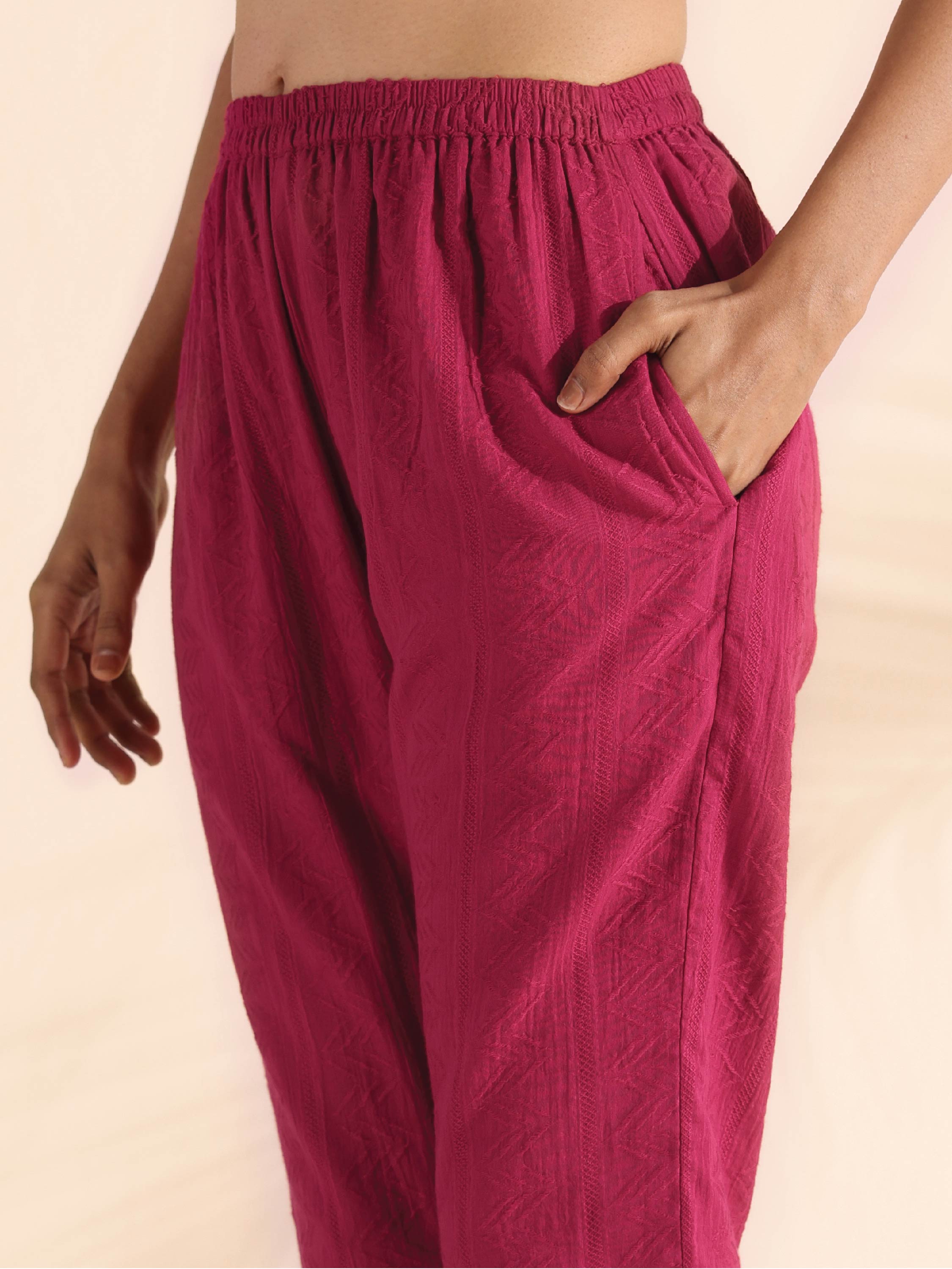 trueBrowns Carrot Cotton Dobby Kurta Pant Set - Distacart