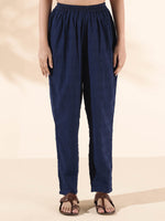 Thumbnail for trueBrowns Blue Cotton Dobby Relaxed Co-ord Set - Distacart