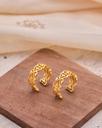 Thumbnail for trueBrowns Gold-Polished Hoop Earrings