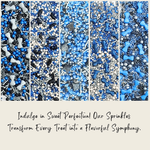 Thumbnail for confect edible sprinkles black blue white sprinkles mix 100gms
