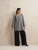 Thumbnail for trueBrowns Grey Winter High Slit Top