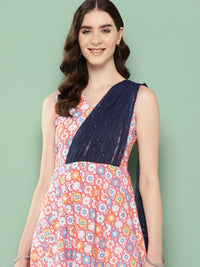 Thumbnail for Ahalyaa Abstract Printed Empire Ethnic Dress - Distacart