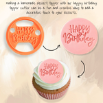Thumbnail for celebration stencils toppers cutters celebration topper cutter happy birthday 01