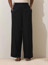 Thumbnail for trueBrowns Black Cotton Linen Co-Ord Set