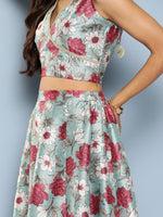 Thumbnail for Ahalyaa Printed Ready to Wear Lehenga & Blouse With Dupatta - Distacart