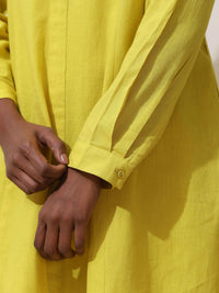 Thumbnail for trueBrowns Lime Cotton Linen Co-Ord Set