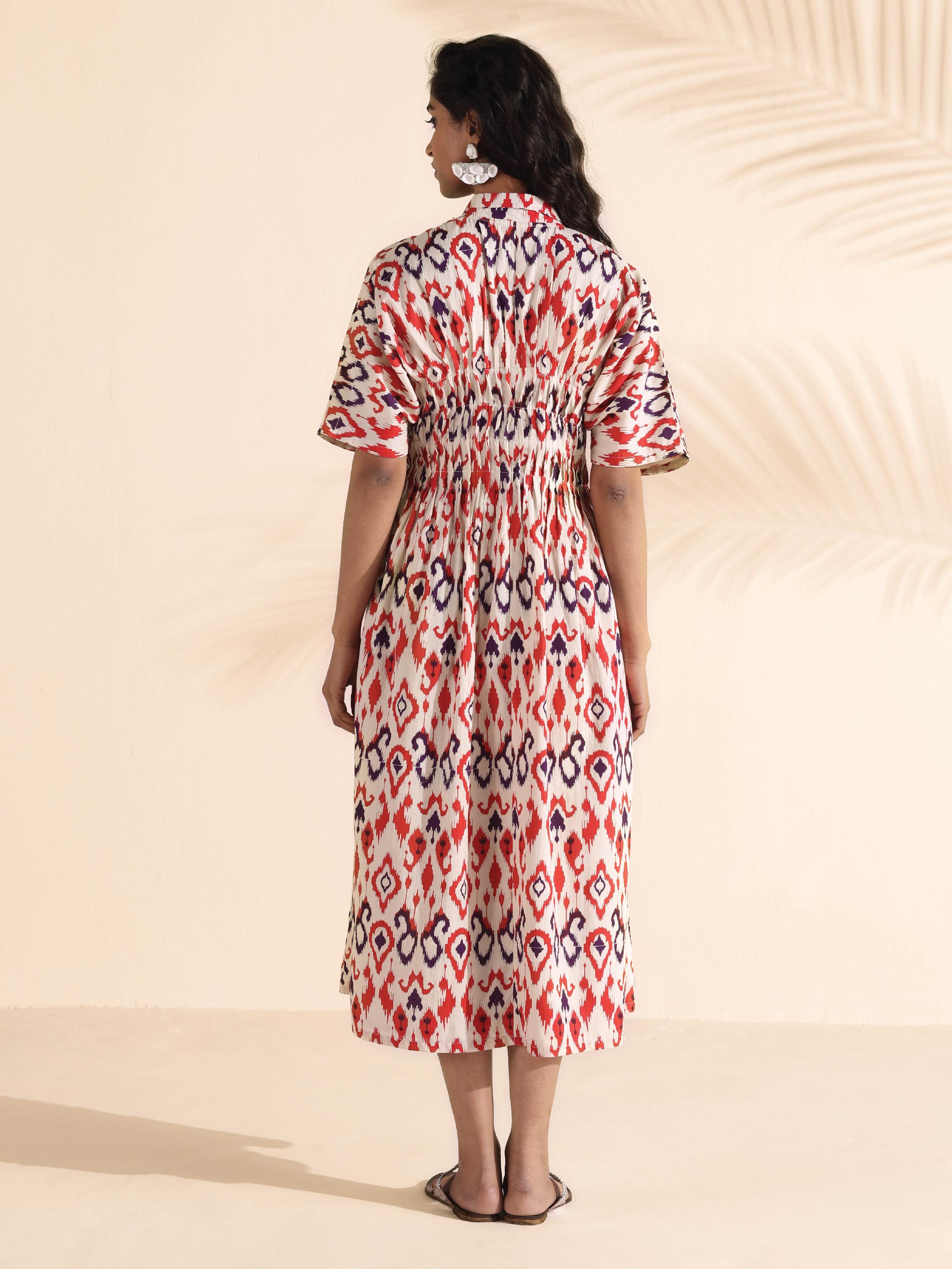 trueBrowns Carrot Cotton Ikat Dress - Distacart