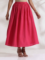Thumbnail for trueBrowns Pink Cotton Skirt Co-ord Set