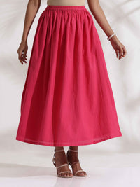 Thumbnail for trueBrowns Pink Cotton Skirt Co-ord Set