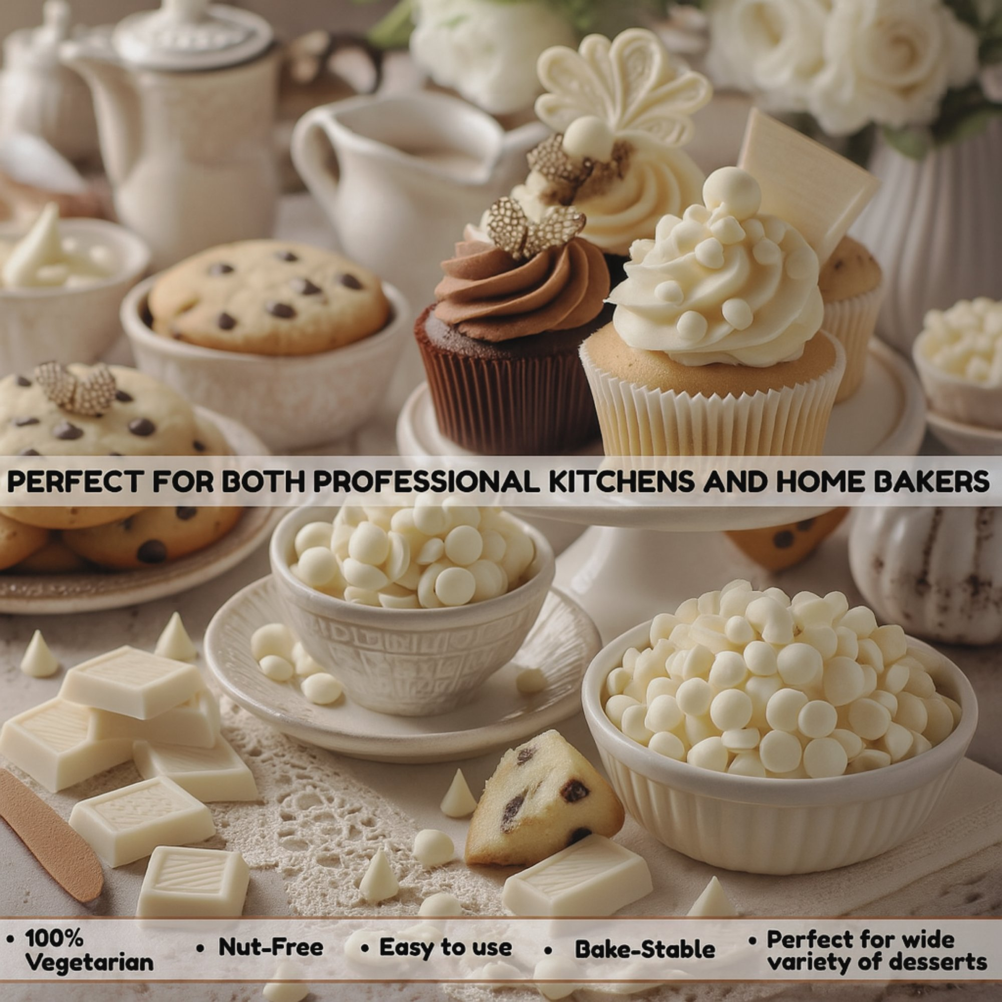 white chocolate chips 100g