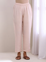 Thumbnail for trueBrowns Pink Slub Relaxed Fit Co-Ord Set - Distacart
