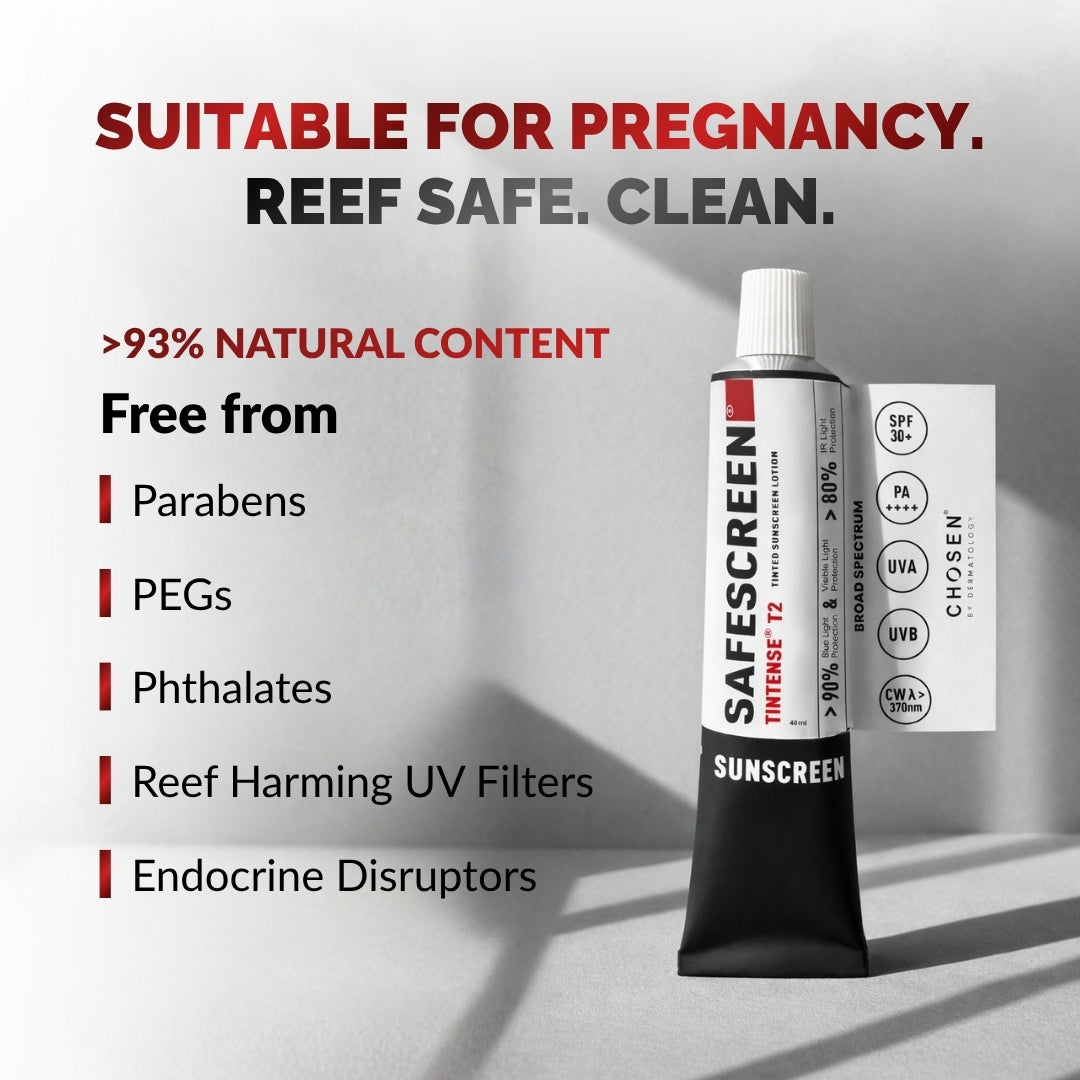 Chosen Tintense Buff Shade Tinted Mineral Sunscreen SPF 50+ Pa++++ 8-Hour Water Resistance, No White Cast - Dista