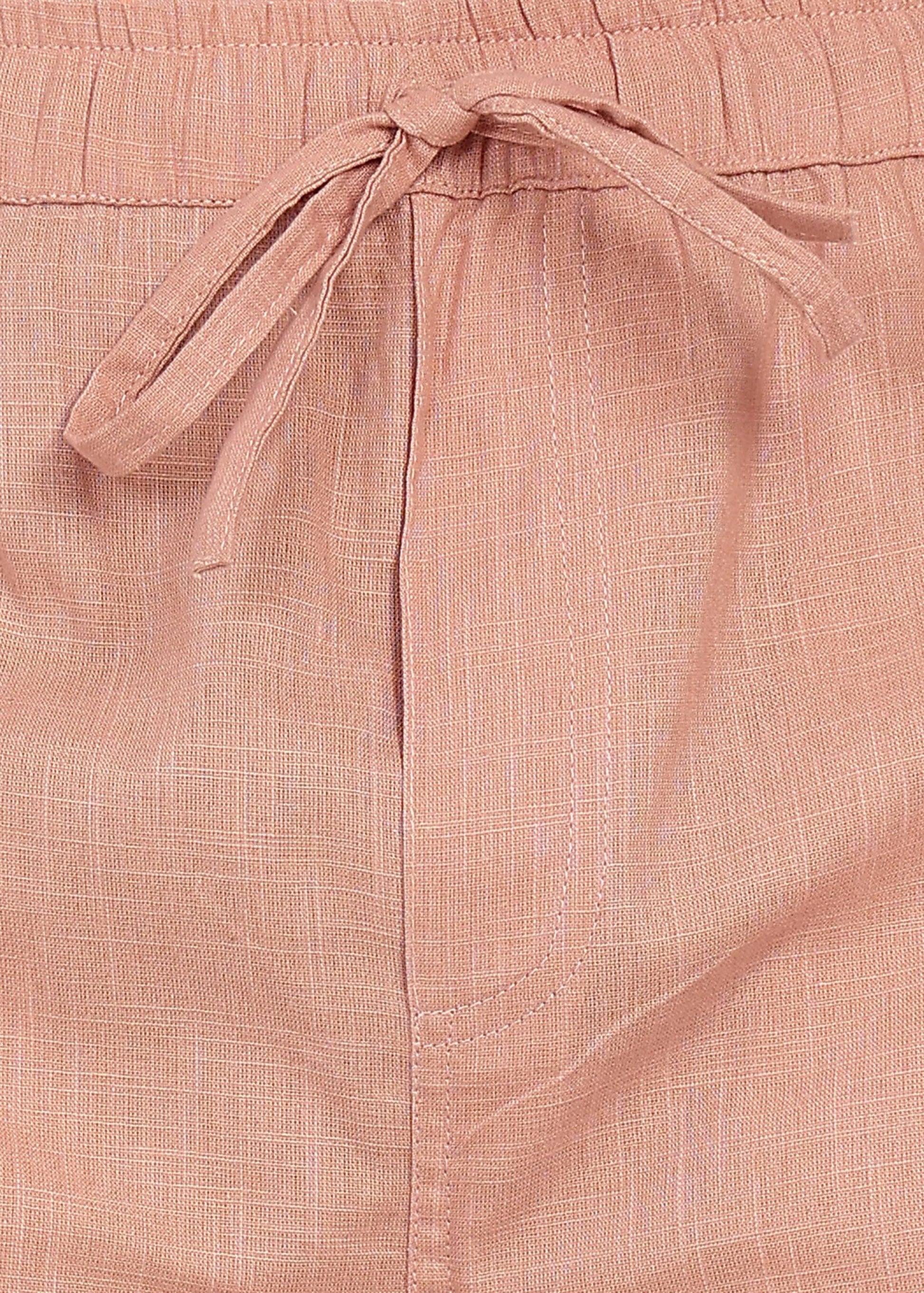 Fabmade Men’S Peach Linen Shorts - Distacart