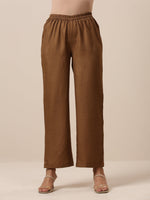 Thumbnail for trueBrowns Linen Beige Textured Slit Kurta Pant Set - Distacart