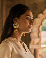 Thumbnail for trueBrowns Gold-Polished Circle Drop Earrings