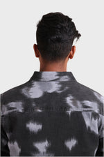 Thumbnail for Xkind Light Blue Printed Denim Shacket