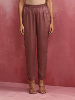 Thumbnail for trueBrowns Pink Modal Kimono Kurta Set