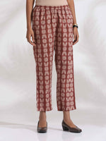 Thumbnail for trueBrowns Green Cotton Print HighSlit Kurta Set