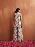 Thumbnail for trueBrowns Off White Print Sharara Set - Distacart