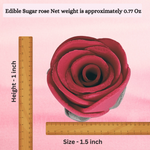 Thumbnail for sugar roses for cake cupcake decoration burgundy 120 gms