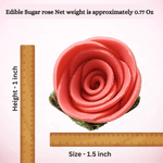 Thumbnail for sugar roses for cake cupcake decoration coral 120 gms