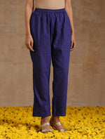 Thumbnail for trueBrowns Spectrum Blue Gold Cotton Angrakha Kurta Set - Distacart