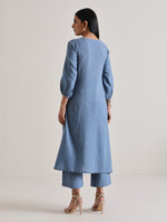 Thumbnail for trueBrowns Light Blue Kurta Pant Set - Distacart
