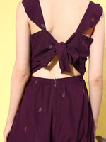 Thumbnail for Ahalyaa Printed Basic Jumpsuit with Ruffles - Distacart