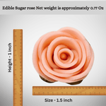 Thumbnail for sugar roses for cake cupcake decoration peach 120 gms