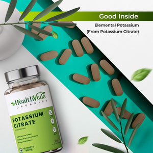Health Veda Organics Potassium Citrate Tablets - Distacart