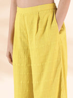 Thumbnail for trueBrowns Lime Cotton Dobby V-Neck Co-ord Set - Distacart