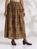 Thumbnail for trueBrowns Beige Cotton Skirt Co-ord Set