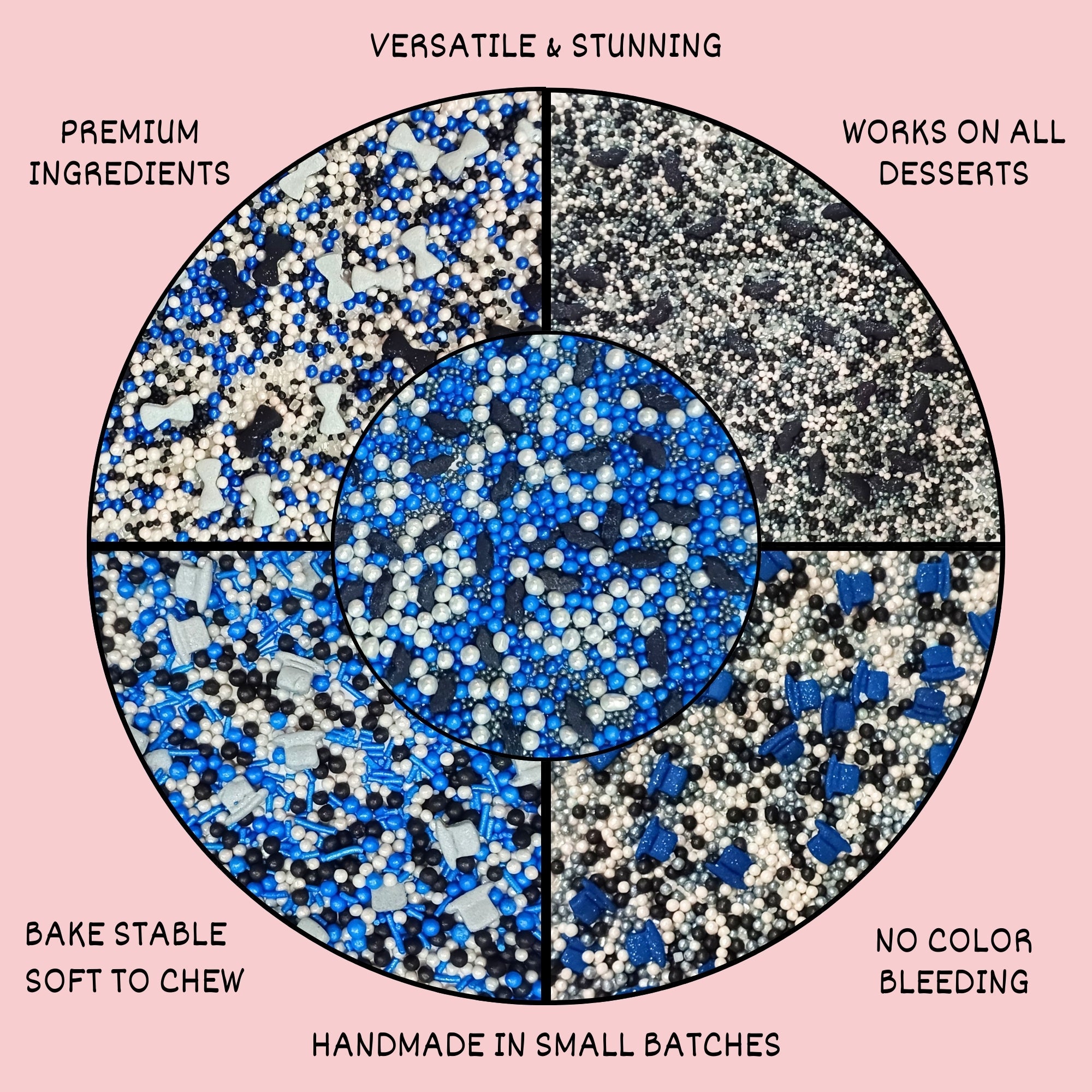 confect best dad ever sprinkles black blue white sprinkles mix 100gms