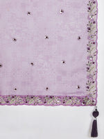 Thumbnail for House of Panchhi Cream Net Cutdana, Sequins And Zarkan Embroidery Lehenga Choli & Dupatta - Distacart