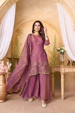 Thumbnail for Anaita L Purple Silk Readymade Suit with Coding Work - Dista