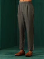 Thumbnail for trueBrowns Men's Grey Diamond Viscose Silk Co-ord Set - Distacart