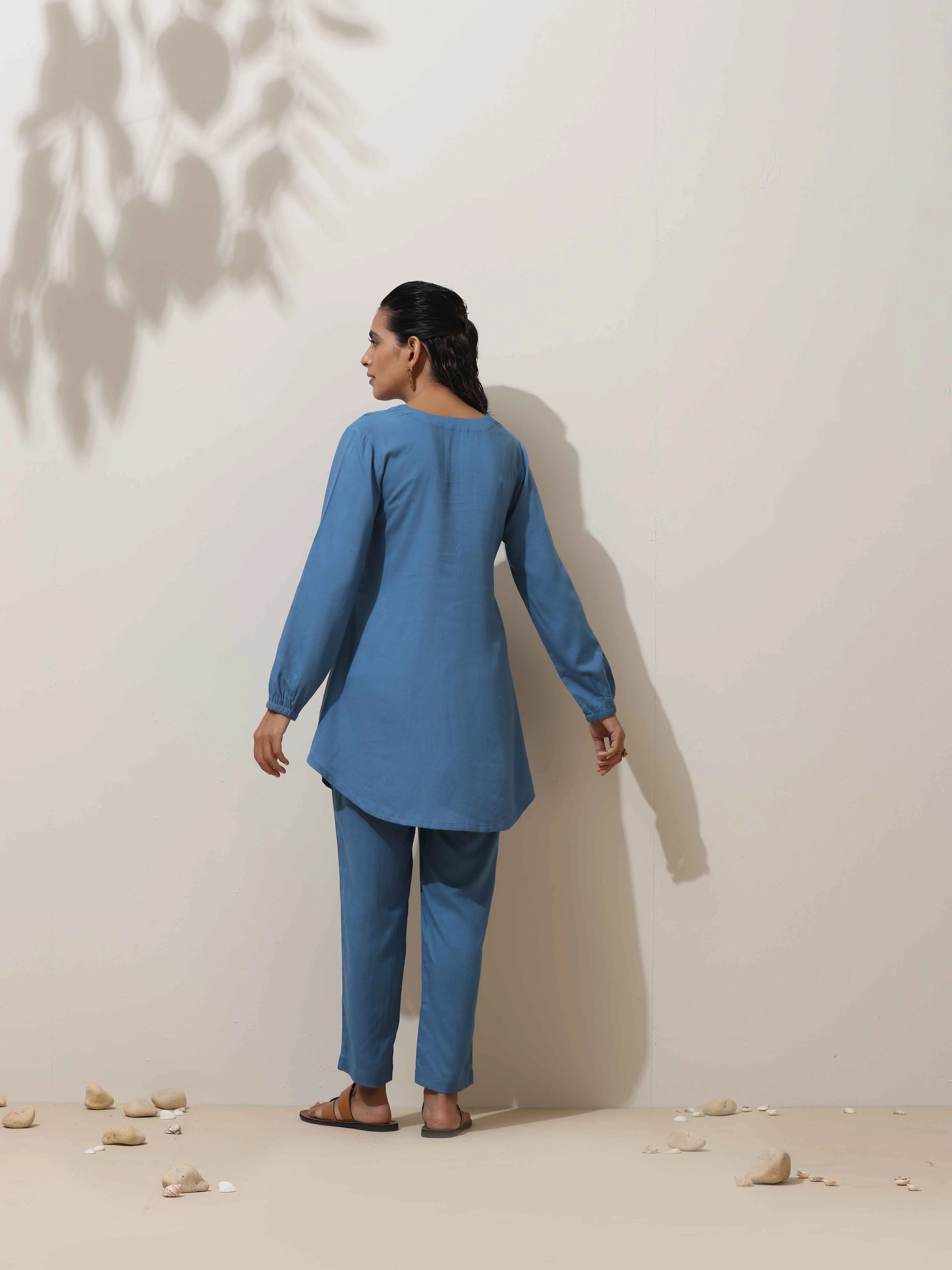 trueBrowns Blue Co-ord Set - Distacart