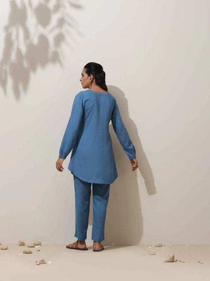 trueBrowns Blue Co-ord Set - Distacart