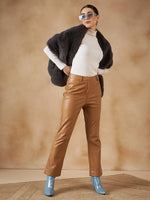 Thumbnail for InWeave Slaty Grey Long Faux Fur Cape
