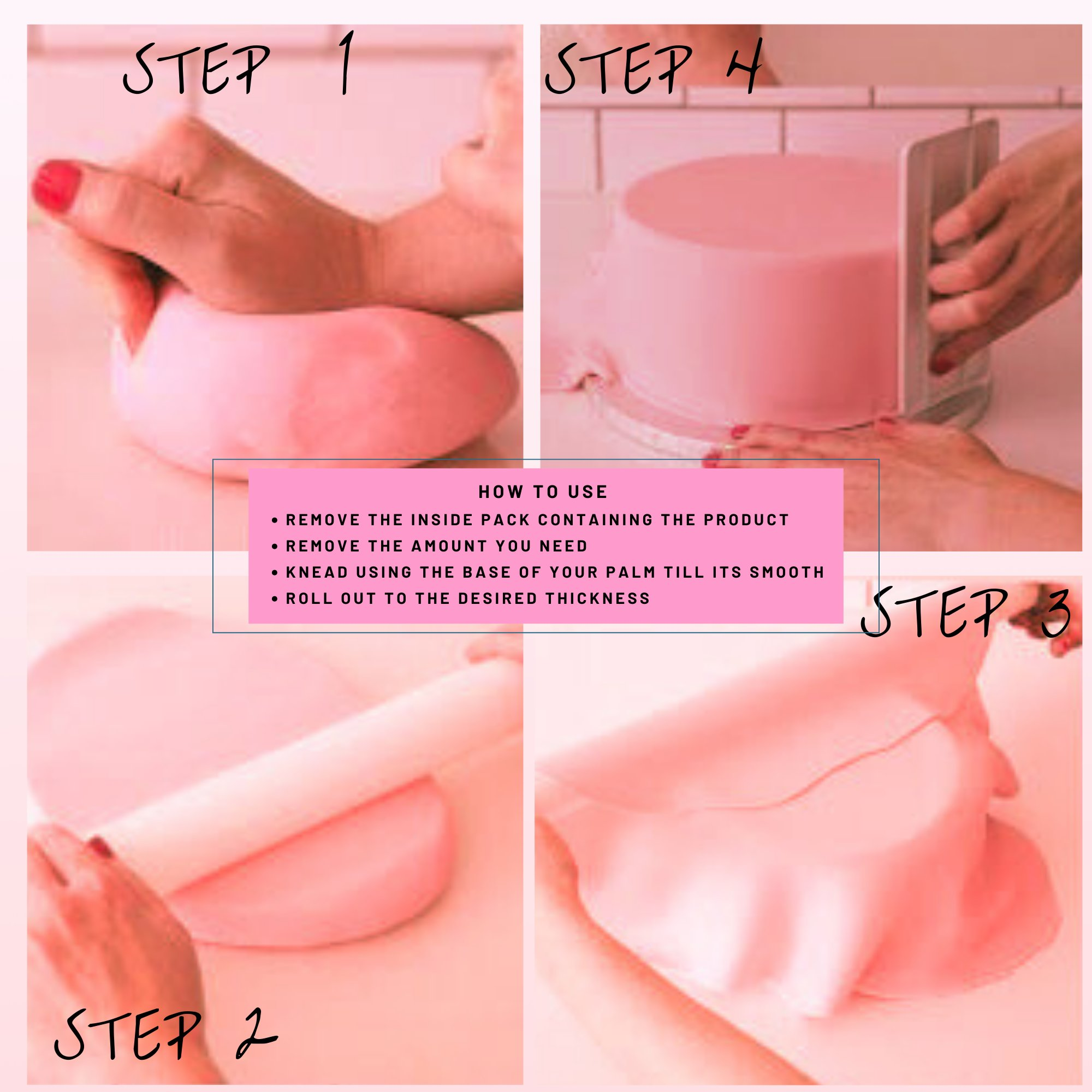 confect melon pink sugarpaste br b 250 gms b