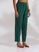 Thumbnail for trueBrowns Green Cotton Kurta Co-ord Set