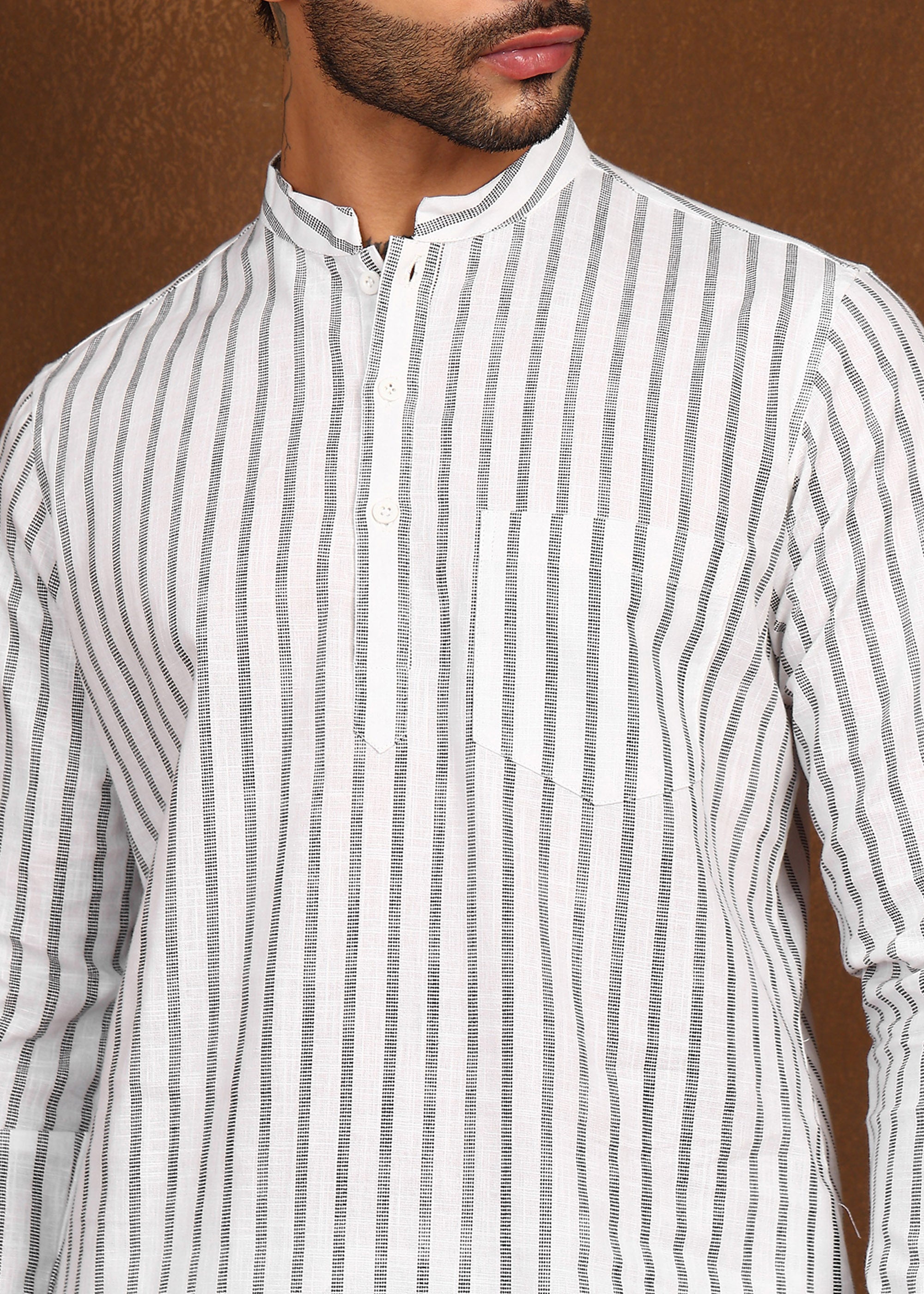 Fabmade Drift Pinstripe Linen Co-Ord Set - Distacart