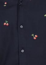 Thumbnail for Fabmade Midnight Cherry Printed Cuban Collar Shirt - Distacart