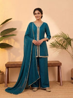 Thumbnail for Anaita Teal Stylish Readymade Co-Ords Set - Dista