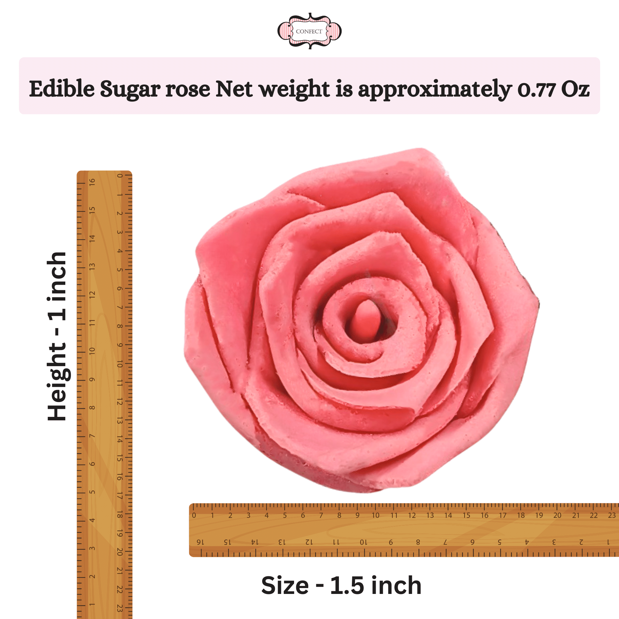 Rose Pink Ombre Sugar Flower Cake Decorations By Baked With Love | Craft Company - View #4